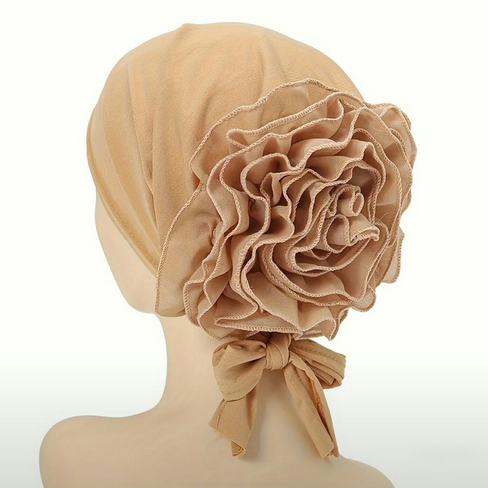 Tied back turban hat